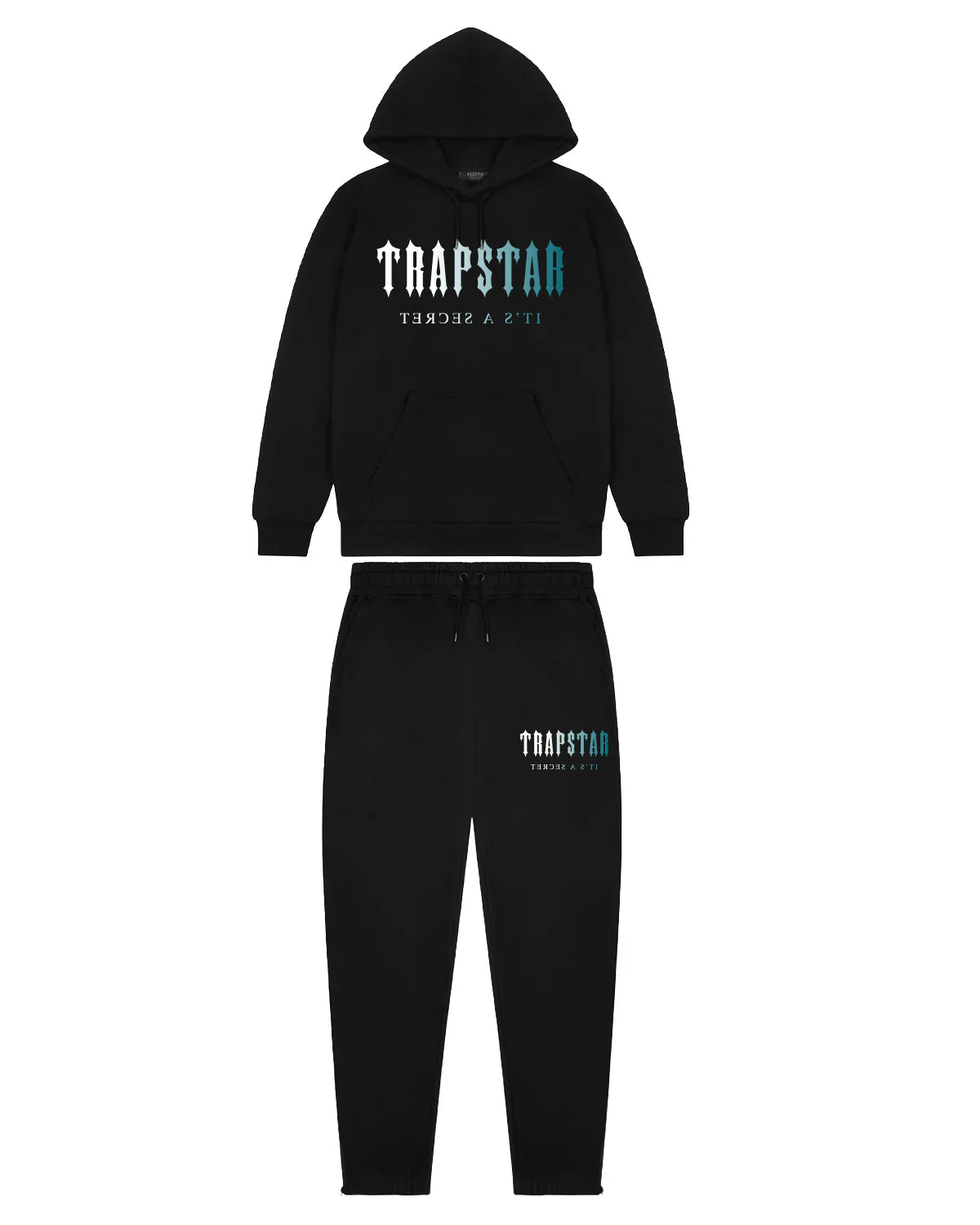 Trapstar Decoded Print Tracksuit - Black/Blue