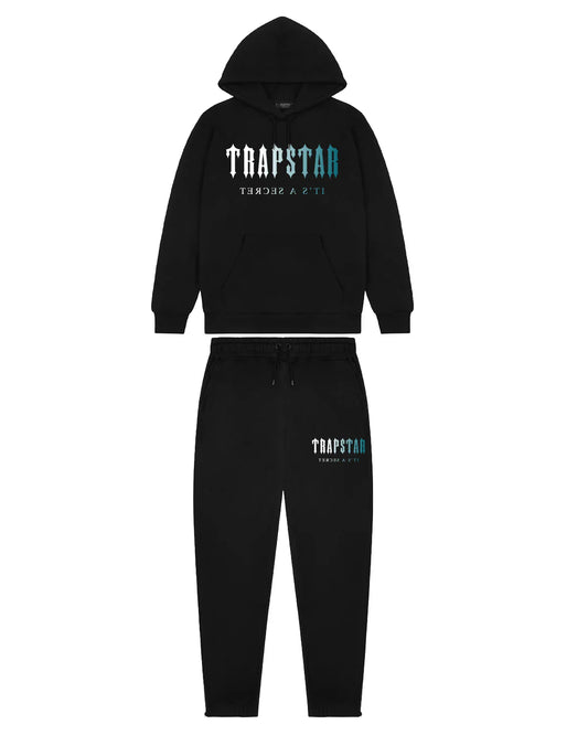Trapstar Decoded Print Tracksuit - Black/Blue