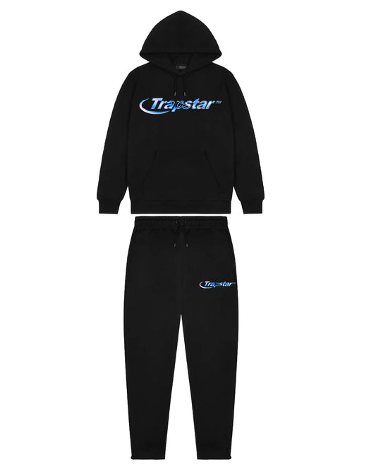 Trapstar Hyperdrive Chrome Tracksuit - Black/Ice Edition