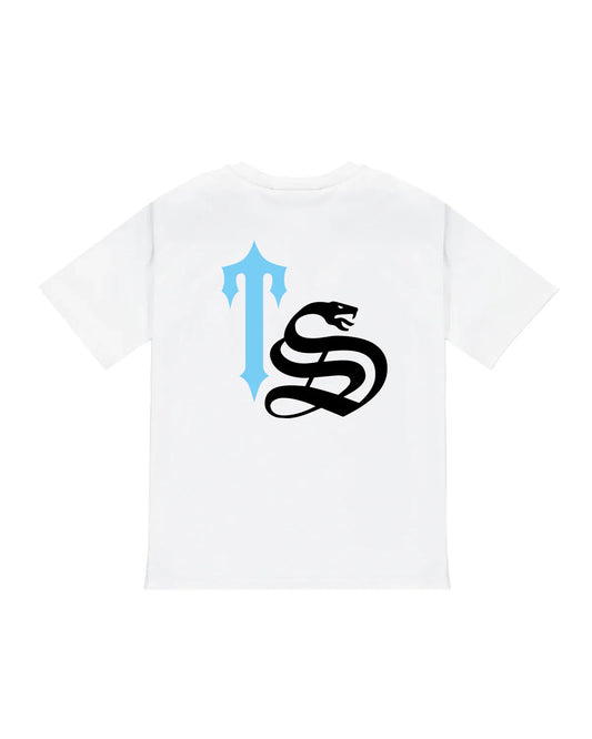 Trapstar Script Tee - White/Teal